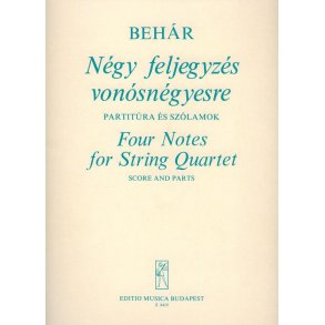 Vier Anmerkungen für Streichquartett