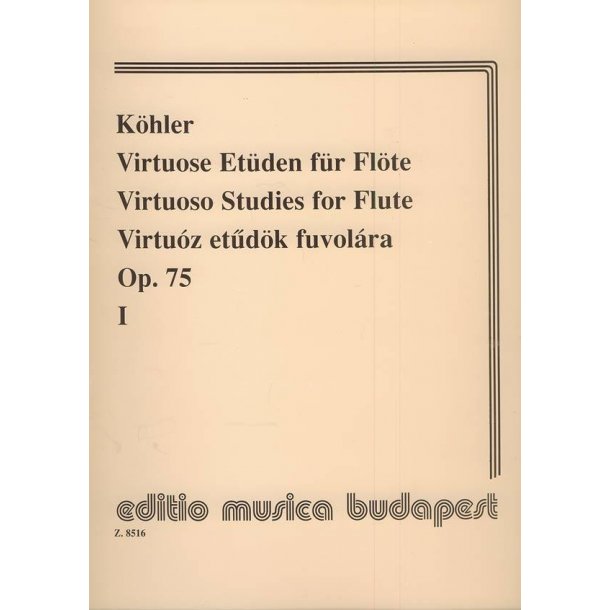 Virtuose Et&uuml;den f&uuml;r Fl&ouml;te 1 op. 75