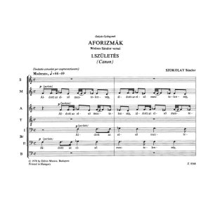 Aforizmák. Six miniatures