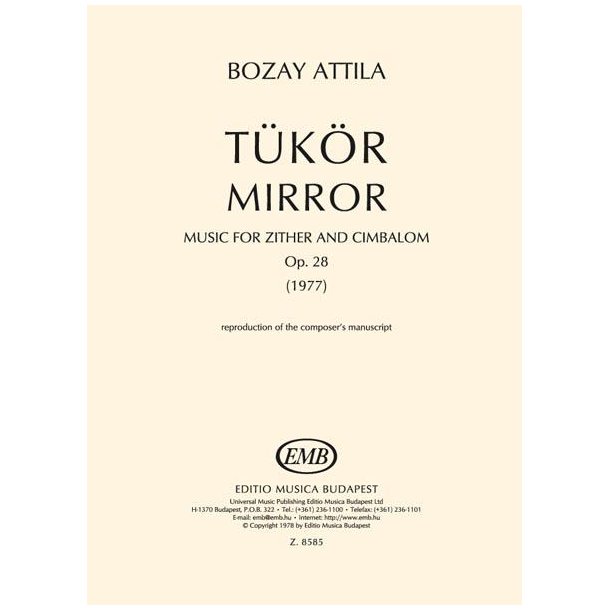 Mirror : f&uuml;r Zither und Cimbalom