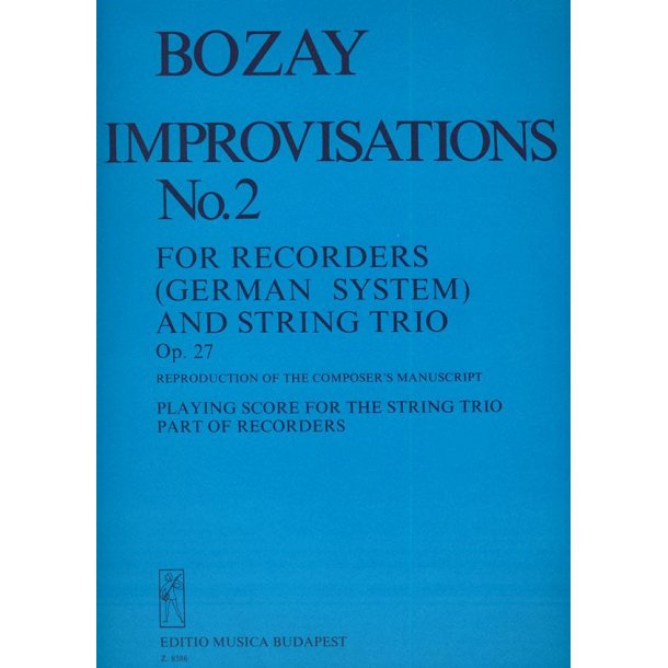 Improvisations Nr. 2 : f&uuml;r Blockfl&ouml;ten und Streichtrio