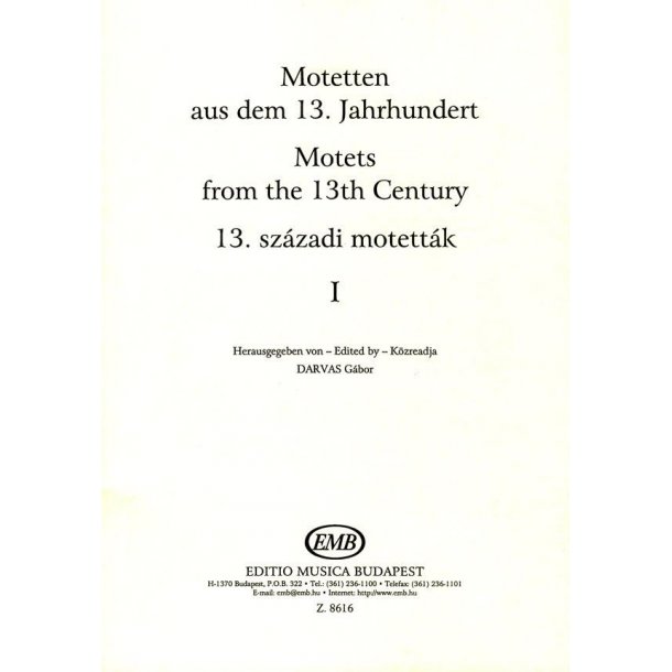 Motets from the 13th century, Vol. 1