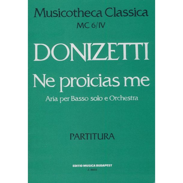 Ne Procias Me Oratorium Score