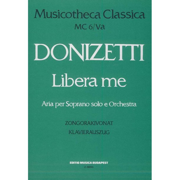 Libera Me Oratorium Piano Score