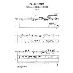 Vier St&uuml;cke : f&uuml;r Saxophon und Klavier