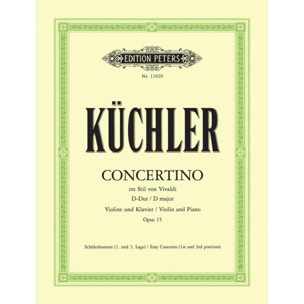Concertino D-Dur Op.15 : Pupils Concerto 1st and 3rd Position