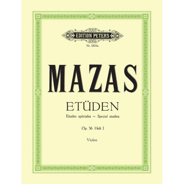 Et&uuml;den Op. 36 Heft 1 - Etudes Sp&eacute;ciales : Special Studies