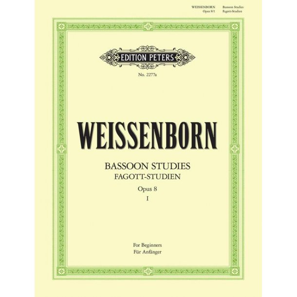 Fagottstudien 1 Op.8 - Bassoon Studies 1 : f&uuml;r Anf&auml;nger/for Beginners