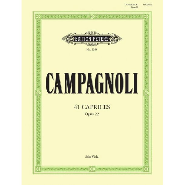 41 Caprices Op.22 for Solo Viola