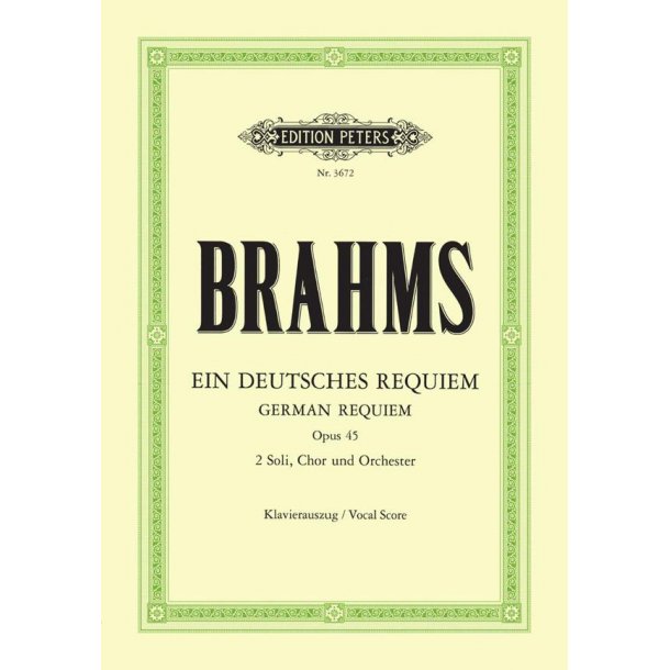 Ein Deutsches Requiem Op.45 - German Vocal Score