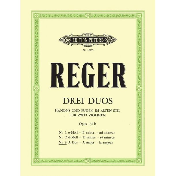 3 Duets Op.131b: No.3 in A