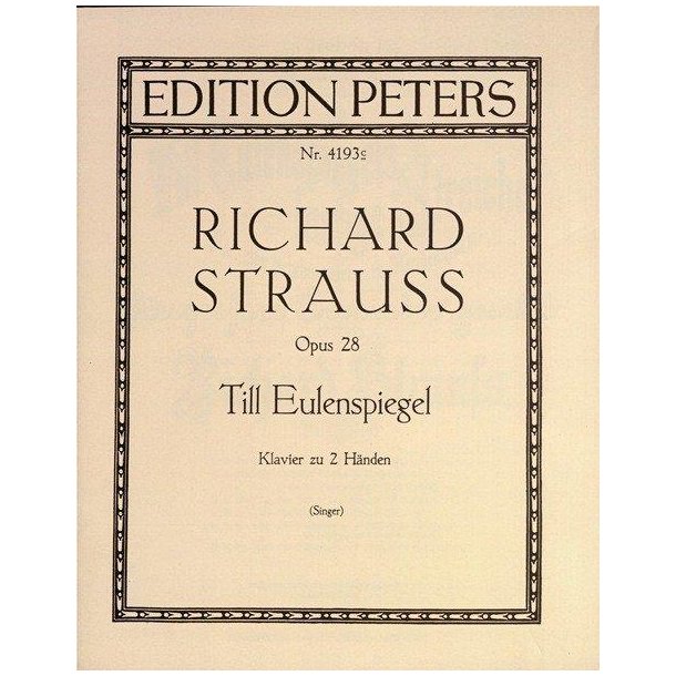 Till Eulenspiegels lustige Streiche Op. 28 : (Arranged for Piano)