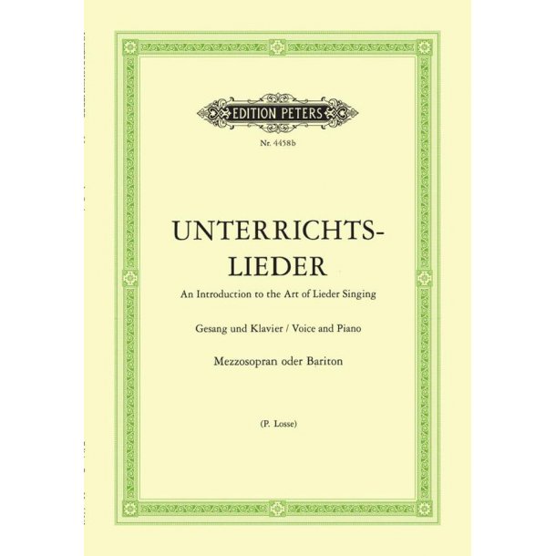 Unterrichtslieder - Ausgabe f&uuml;r mittlere Stimme : Eine Sammlung von 60 beliebten Liedern mit Klavierbegleitung