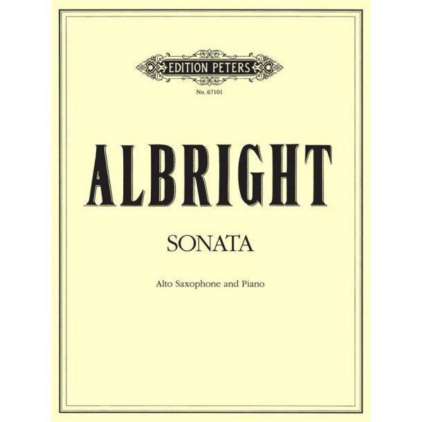 Sonata For Alto Saxophone And Piano