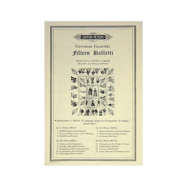 15 Balletti/Italian Madrigals: Introduction