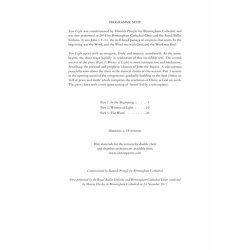 True Light : Double Choir and Organ (or Chamber Orchestra) with opt. Tam-tam