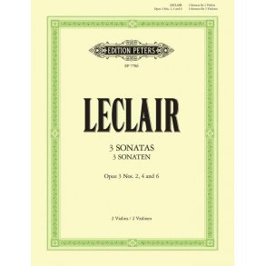 3 Sonatas for Two Violins Op.3 Nos.2, 4, 6