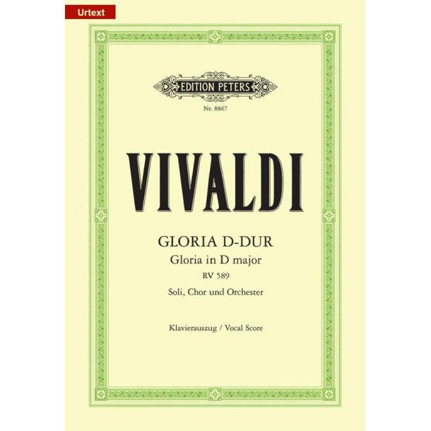Gloria In D RV 589 - Vocal Score
