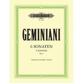 6 Sonaten fur Violoncello und BC Opus 5.