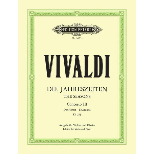 Die Jahreszeiten &ndash; Concerto 3 Der Herbst RV 293