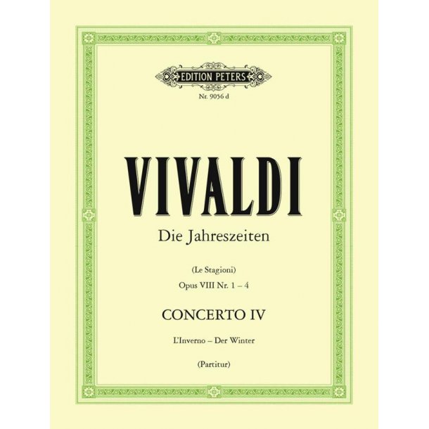 The Four Seasons, Concerti Op. 8 Winter RV297 : No. 4 in F minor RV297 Winter