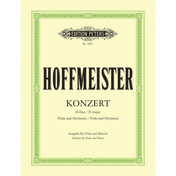 Konzert F&uuml;r Viola und Orchester : D-Dur (without CD)