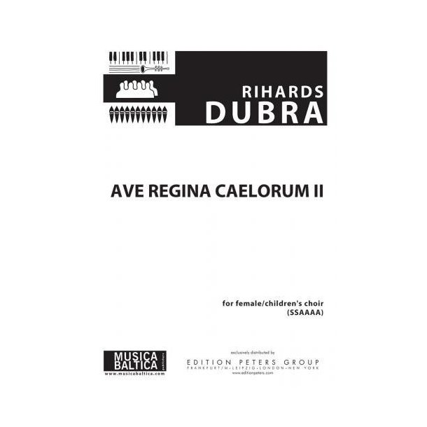 Ave regina caelorum II : for female/children's choir