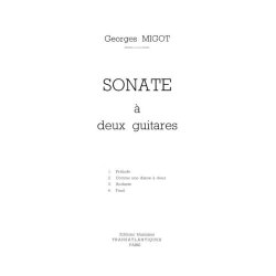 MIGOT SONATE FOR TWO GUITARS