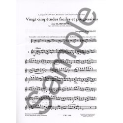 Jacques Lancelot: 25 Etudes Faciles Et Progressives