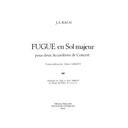 Jean Sbastien Bach: Fugue En Sol Majeur