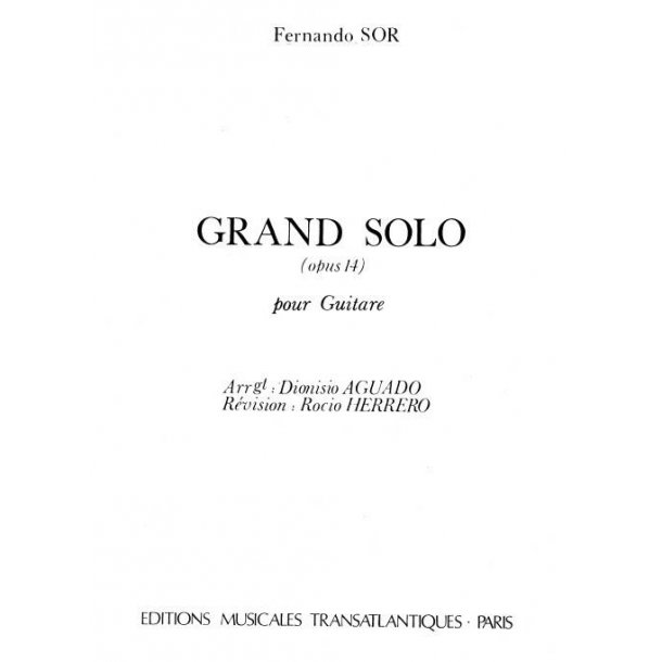 Fernando Sor: Grand Solo Op.14
