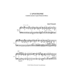 Jean Francaix: L'Apostrophe - Comedie Musicale d'apres Honore de Balzac (Vocal Score)