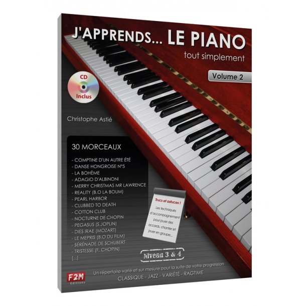 J'apprends le Piano Tout simplement Vol.2 (Livre/CD)