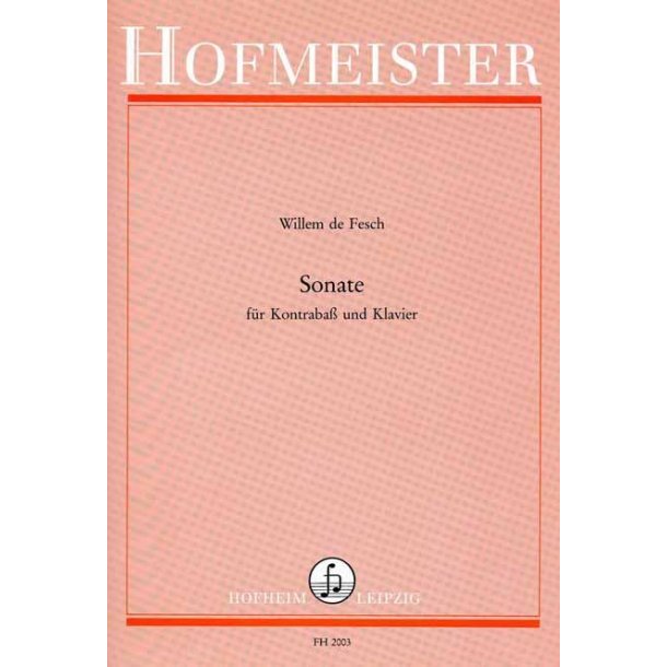 Willem De Fesch: Sonata In D Minor (Double Bass/Piano)