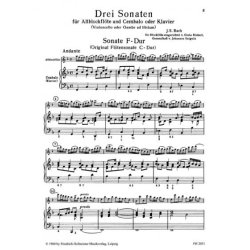 Bach, J. S.: 3 Sonatas