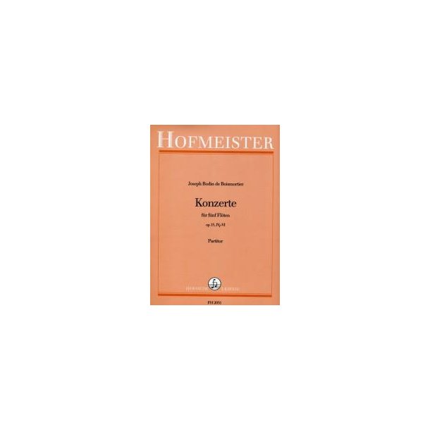 Boismortier, J. B. De: Concertos Op 15 Nos 4-6 - Score