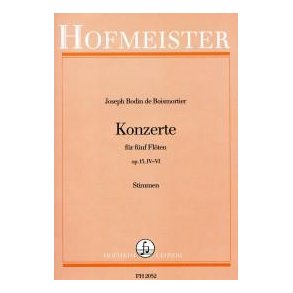 Boismortier, J. B. De: Concertos Op 15 Nos 4-6 - Parts