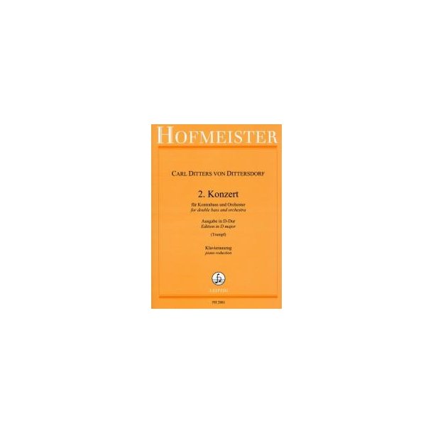 Carl Ditters Von Dittersdorf: Konzert Fur Kontrabass Und Orchester - Klavierauszug