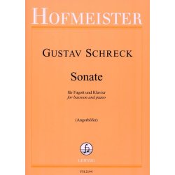 Gustav Schreck: Sonata Op.9 For Bassoon And Piano