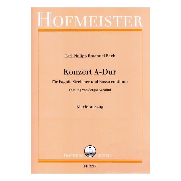 Carl Philipp Emanuel Bach: Bassoon Concerto In A (Bassoon/Piano)