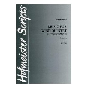 Franke, B.: Music For Wind Quintet - Parts