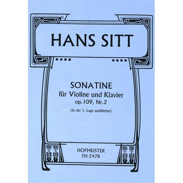 Sitt, H.: Sonatina Op 109/2