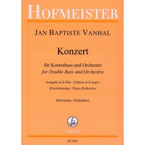 Jan Baptiste Vanhal: Concerto In E (Double Bass and Piano)