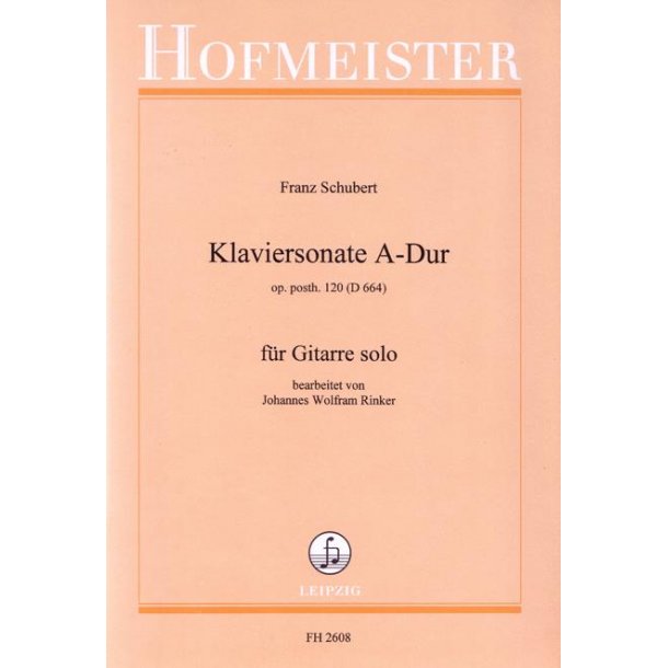 Franz Schubert: Sonata In A Op.120 - Guitar Solo