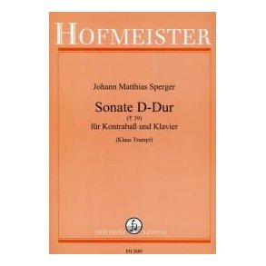 Johann Matthias Sperger: Sonata In D (Double Bass And Piano)