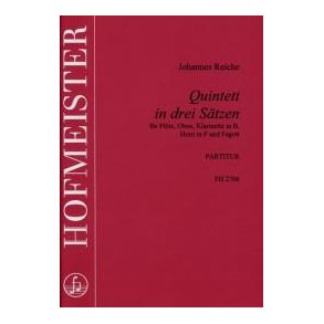 Johannes Reiche: Quintet In Drei Satzen - Score