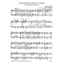 Robert Schumann: Variationen Uber Ein Thema Von Schubert