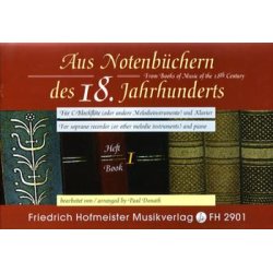 Aus Notenb&uuml;chern des 18. Jahrhunderts for Descant Recorder and Piano