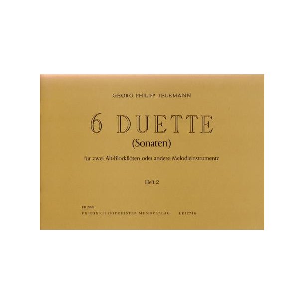 Georg Philipp Telemann: 6 Duette Band 2 - Sonaten 4-6