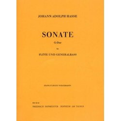 Johann Adolph Hasse: Sonata In G For Flute and Bass (Flute and Piano)